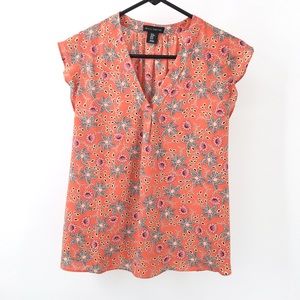 Willi Smith Floral Short-Sleeve Blouse